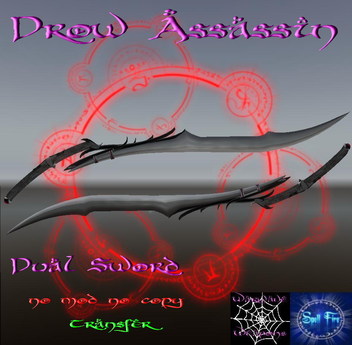 Second Life Marketplace Dual Swords Drow Assassin